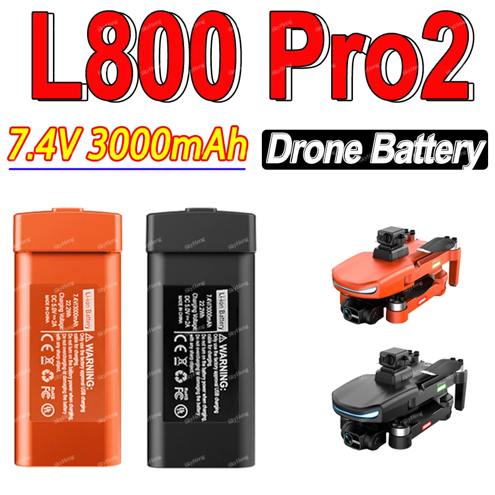 Bateria original para zyzrc l800 pro2 drone 7.4v 3000mah bateria para l800 pro2 4k drone profissional l800 acessórios peças