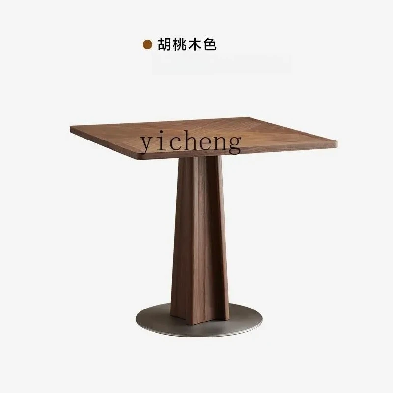 

Solid Wood Dining Table Square Negotiation Coffee Table Reception Leisure Modern Simple Nordic Vintage Style Square Table
