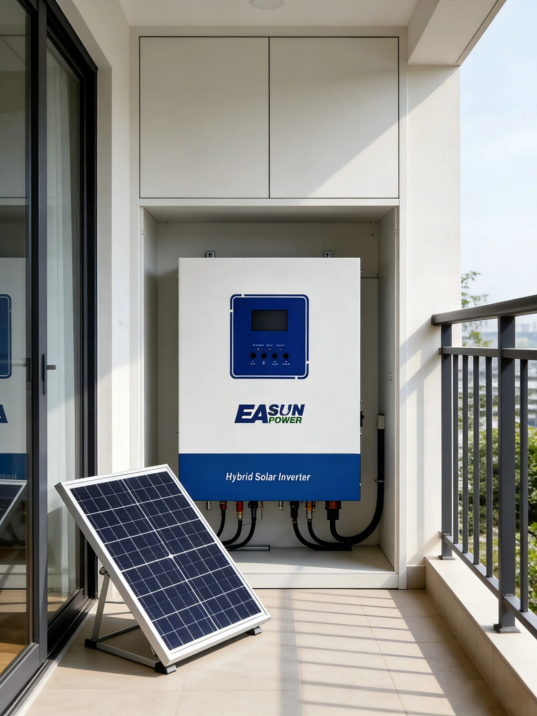 EASUN POWER 4KW Hybrid-Solarwechselrichter 24V 220V Reine Sinuswelle 120A MPPT-Ladegerät Batterie 50/60HZ Wechselrichter Mit Wi-Fi EU-LAGERBESTAND