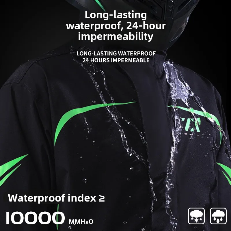 Motorcycle Riding Raincoat Men's Rainstorm Proof Suit Split Type Rain Gear for Takeaway Rider Electric Vehicle
