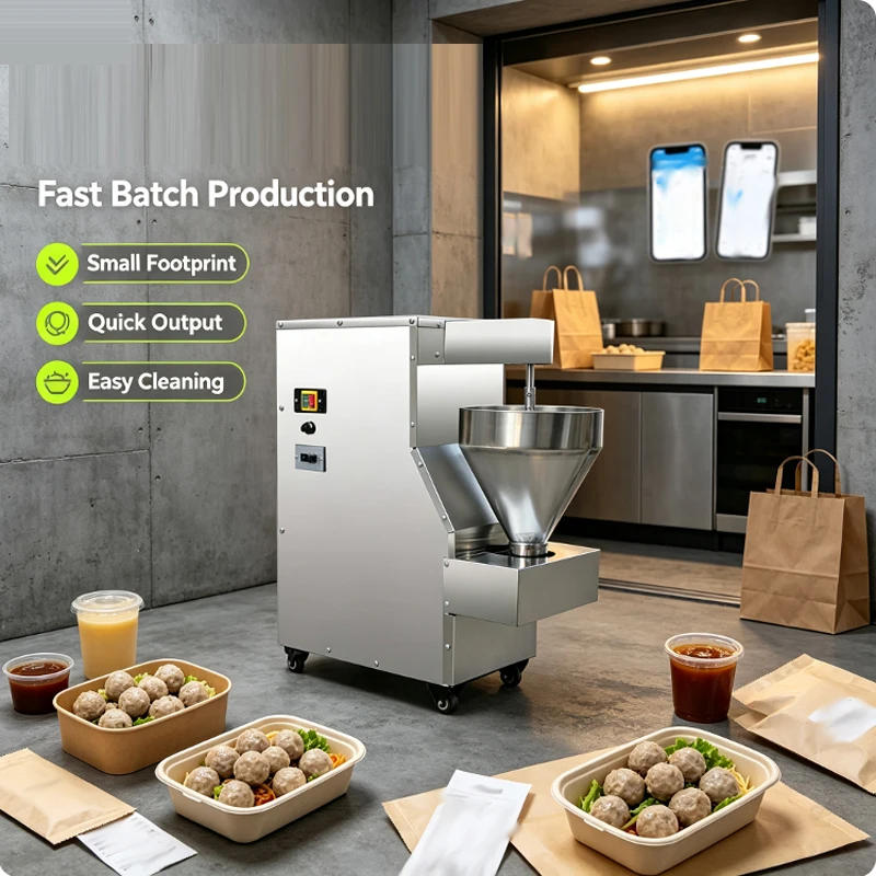 Large Output Meat Ball Maker Fish Beef Ball Rolling Machine Big Size Meatball Making Machine