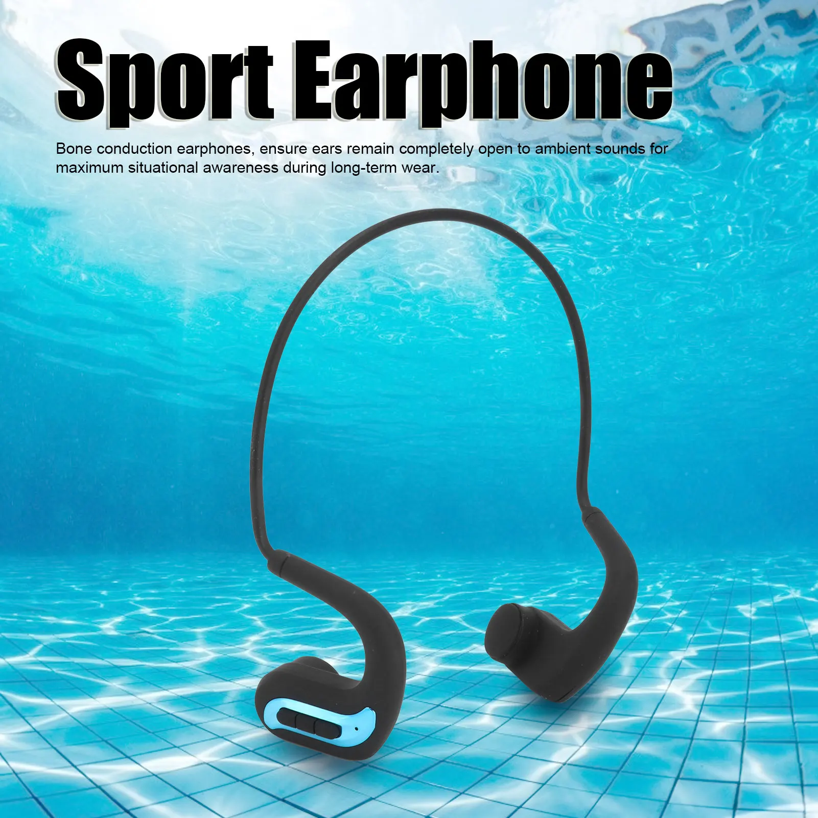 

Bluetooth Headphone Bone Conduction Headphone IP68 Waterproof Bluetooth Wireless Headset for Swimming Headphone Swimming Headset