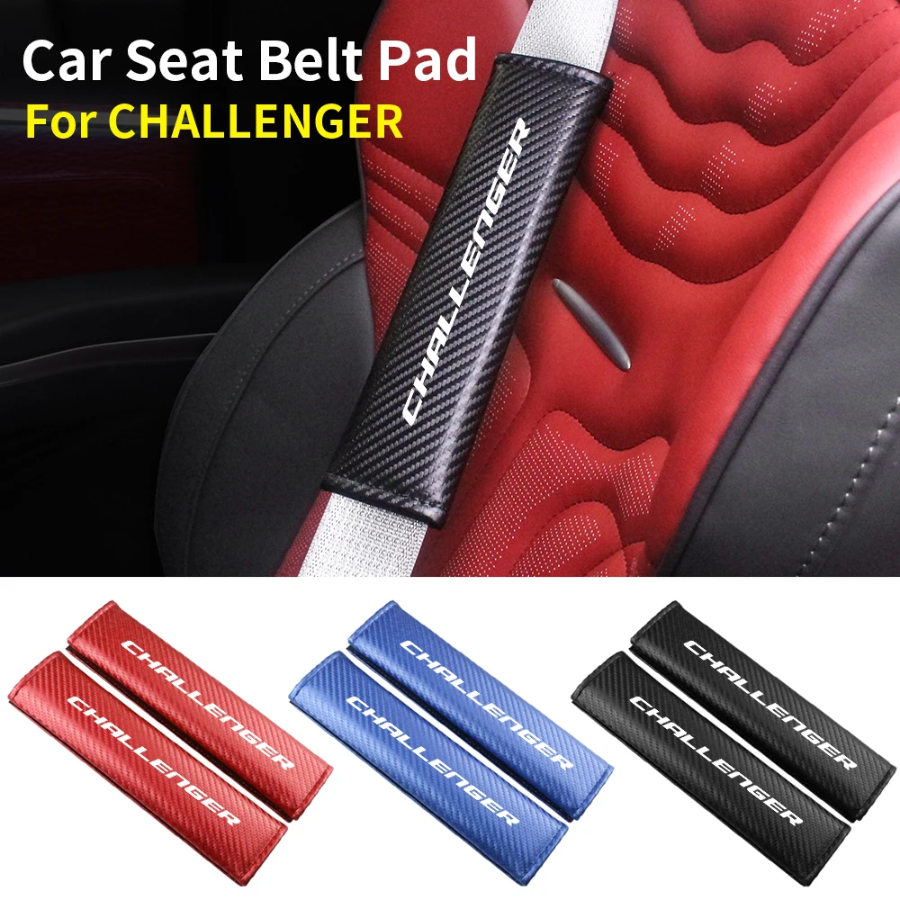 

Carbon Fiber Car Seat Belt Cover Shoulder Pad Protector Cover Safety Belt Padding Pad Cushion For Dodge CHALLENGER Accessories