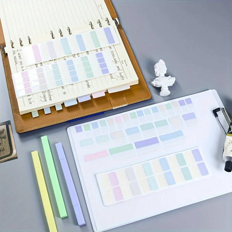 60-piece pack of large colored index labels, sticky page flags and markers for books, suitable for notebooks, archiving,
