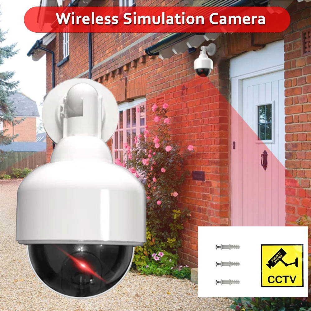 

Creative Fake Ball-Shaped High-Speed Camera with Flashing Led, Fake Dome Camera, CCTV Monitoring Security System for Indoor and