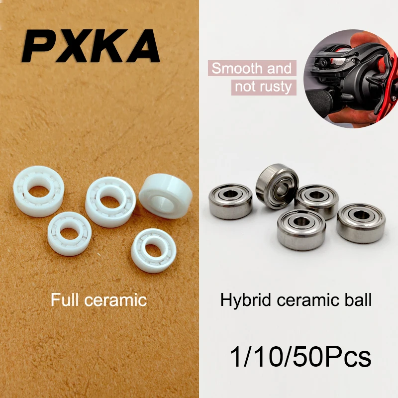 1/10/50Pcs Hybrid semi-ceramic bearing fishing wheel modified Luya 623 MR115 MR105 ZZ 693 683 ZZ Smooth idling bearing
