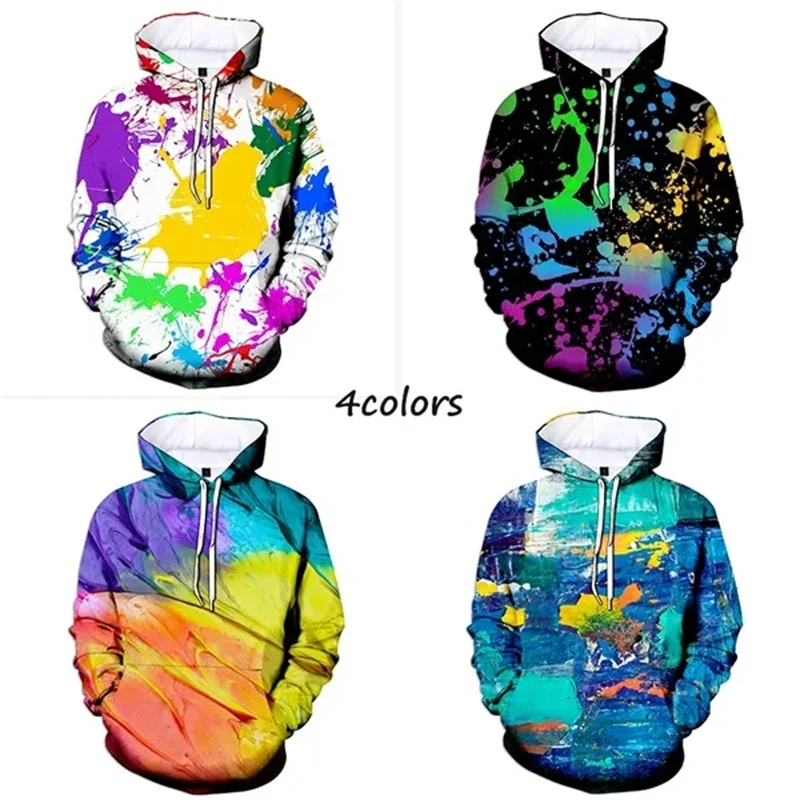 

Autumn Men Fashion Hoodies 3D Printed Tie Dye Hooded Hoodies Male Casual Pullovers 2023 Campus Casual Sweatshirts Men Clothing