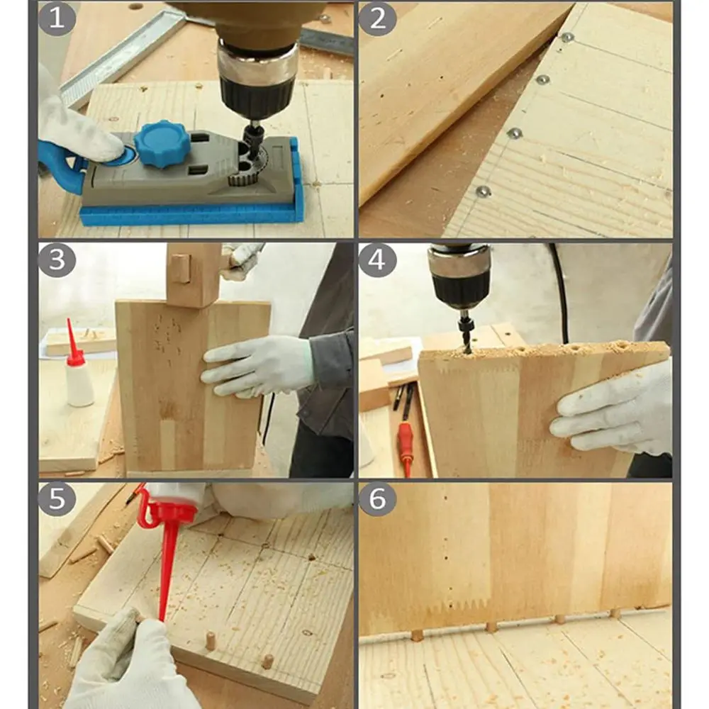 4Pcs Dowel Drill Centre Points Drill bits Set Pin Wood for Joint Alignment Tool 6mm 8mm 10mm 13mm /Solid /Hollow