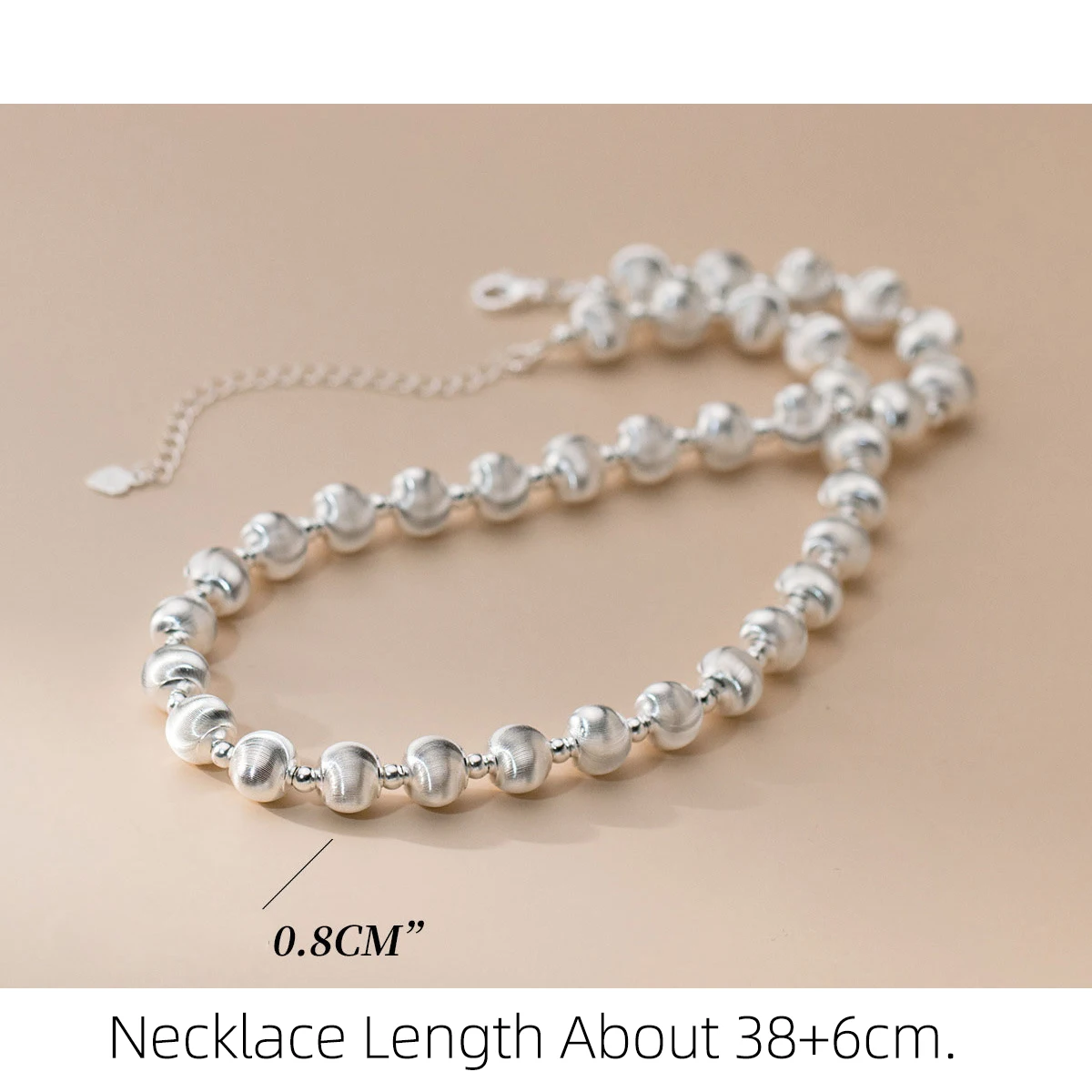 La Monada 16+5cm Simple Silver Bead Bracelets For Women Silver 925 Geometric Bead Chain Sterling 925 Silver Women\'s Bracelet