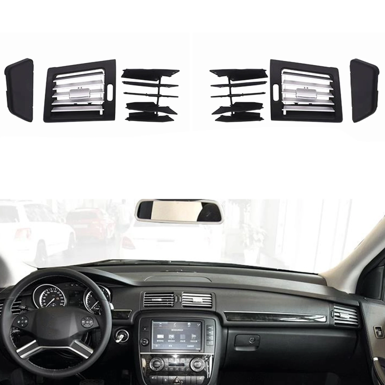 

Front Dashboard A/C Air Outlet Vent For Mercedes-Benz R Class W251 R300 R320 R350 R400 R500 2006-2009 Conditioning Panel Grille