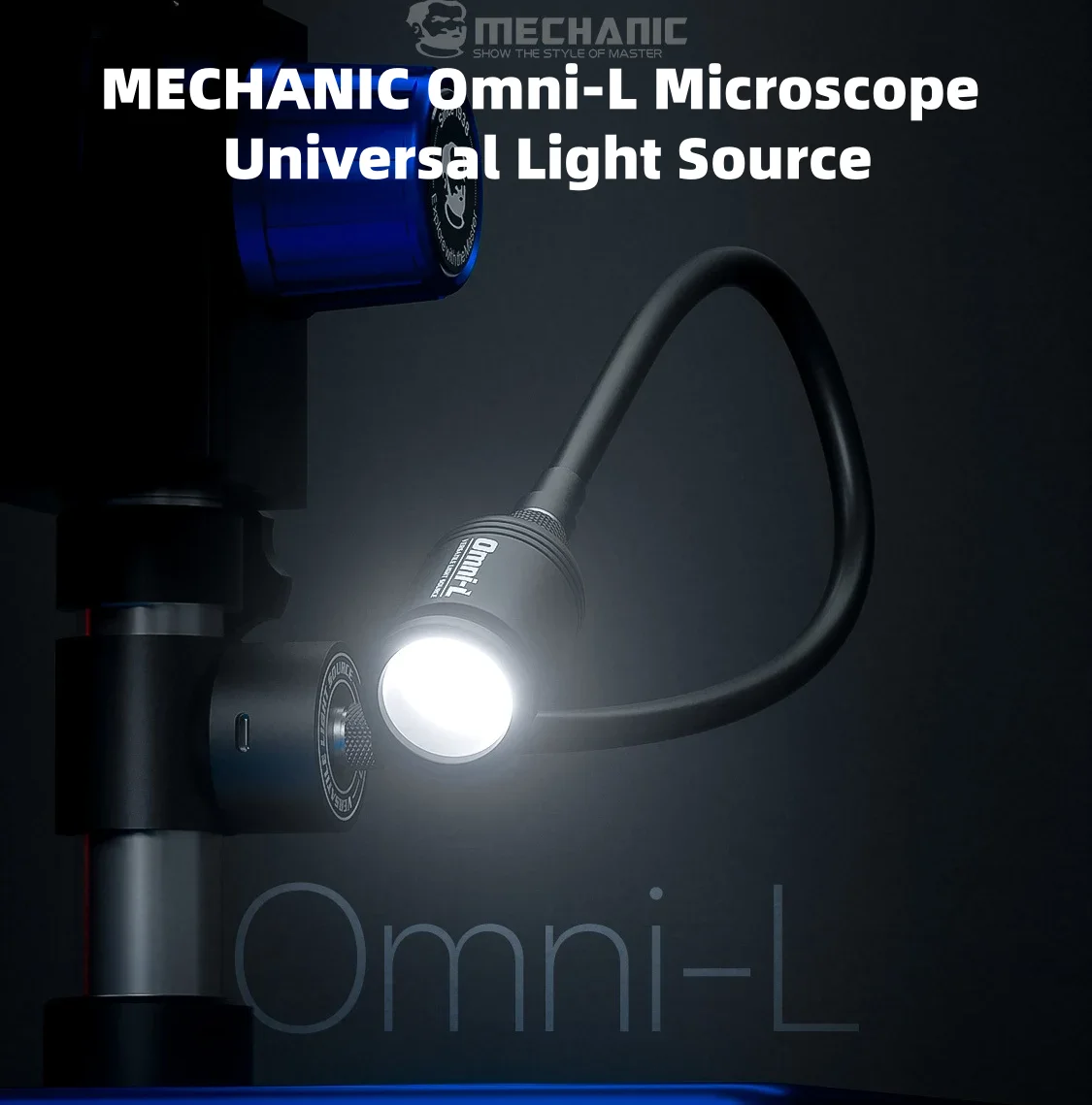

MECHANIC OmniL 5W Microscope Universal Light Source Portable High CRI LED Microscope Light 360° All-around Oblique Lighting Lamp