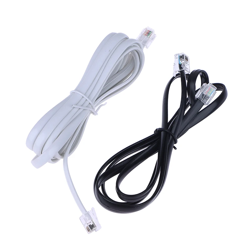 

RJ12 6P6C 1/2/3/5m Data Cable Male To Male Modular Data Cord Straight Wiring Pinout Telephone Handset Voice Extension Cable New