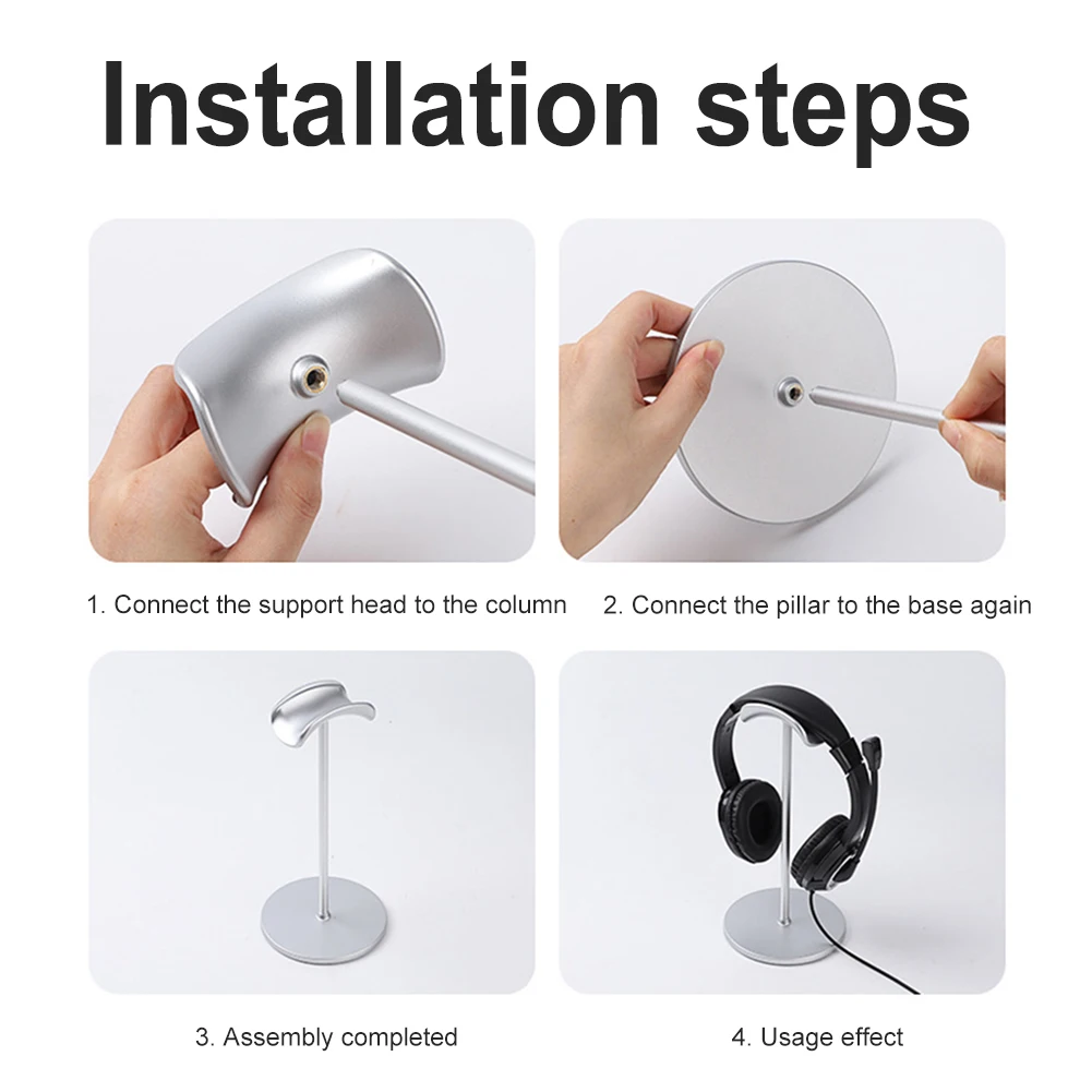 حامل حامل سماعة الرأس غير قابل للانزلاق وقابل للفصل لسماعات AirPods Max/Beats/Bose/Sennheiser/Audio-Technica/Sony