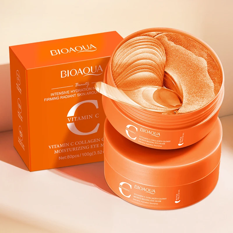80 قطعة BIOAQUA فيتامين C كريستال الكولاجين قناع عين مكافحة الهالات السوداء تبييض المضادة للتجاعيد ترطيب مكافحة الشيخوخة العين بقع #5