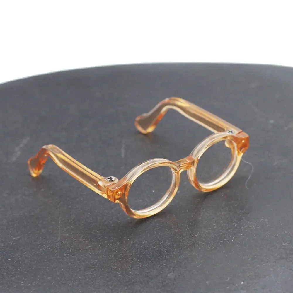 Fashion Plastic Mini Glasses Multi-color Miniature Round Frame Glasses Accessory Ornament