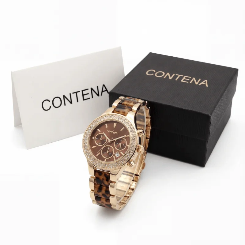

Новые часы CONTENA для женщин, классические роскошные стальные кварцевые женские часы, модные элегантные женские наручные часы, женские часы Montre