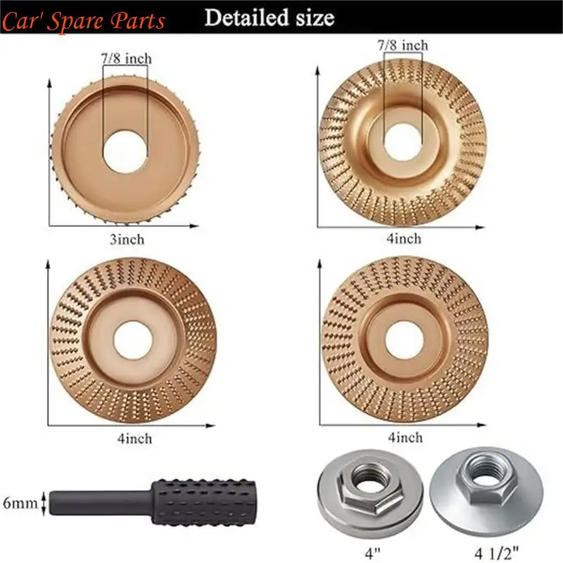 Y4UA หลายขนาดไม้แกะสลัก Disc & Burr ชุดโลหะบดเครื่องมืออัพเกรดเพื่อเพิ่มประสิทธิภาพงานไม้