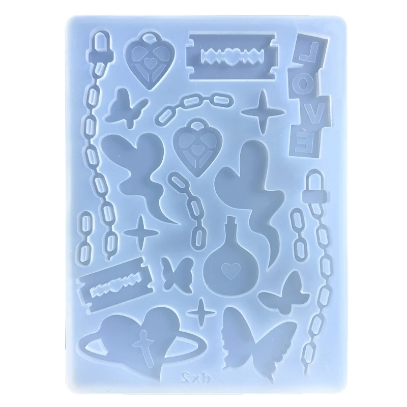 

Filler Various Symbols Chain Love Silicone Mold Handmade Ornament Mold