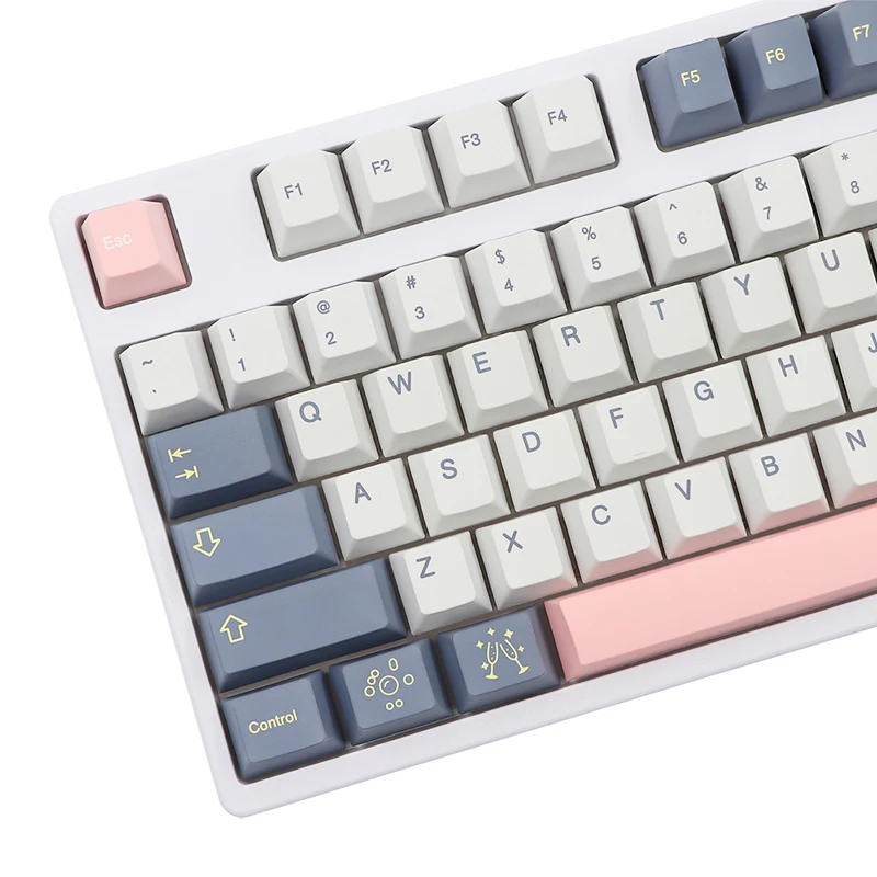 Juego de teclas GMK Momo Yume de 135 teclas, perfil de cereza, teclas de sublimación de tinte PBT para teclado mecánico Cherry MX Switch