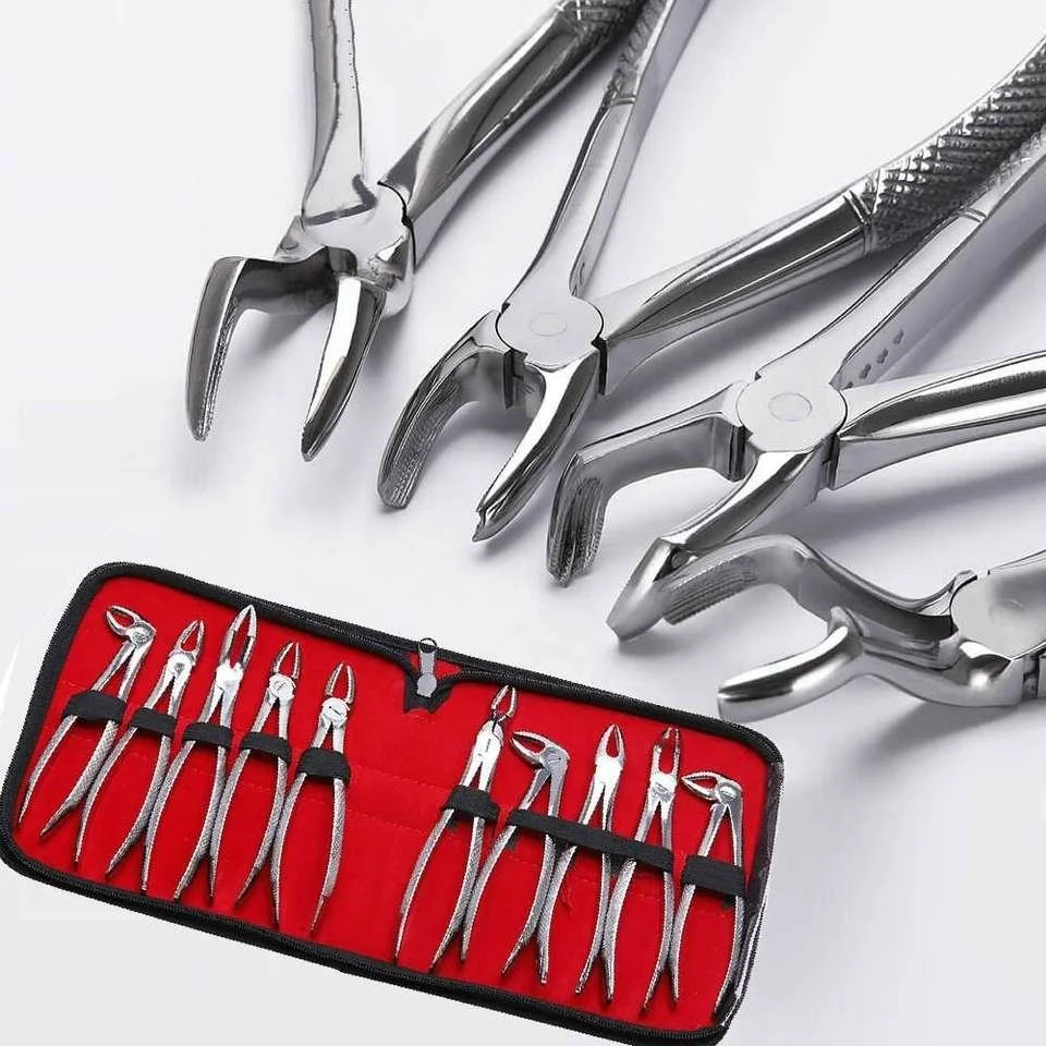

Stainless Steel Children/Adults Tooth Extraction Forceps Manual Teeth Extracting Kit