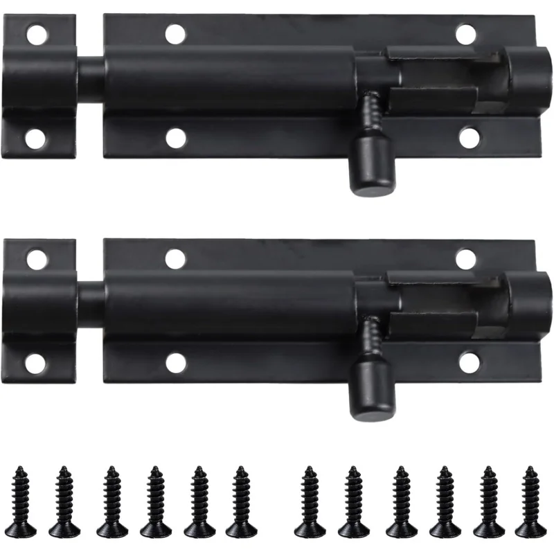 2-3 robuste Schieberiegelriegel – mattschwarzer Legierungsschraube, einfache Installation