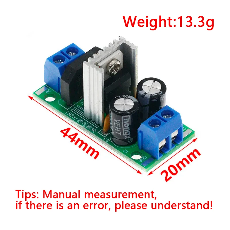 L7805 LM7812 Three-terminal Regulator Power Supply Module Rectifier Filter Power Converter 3A Rectifier Bridge 5V 12V Stabilizer