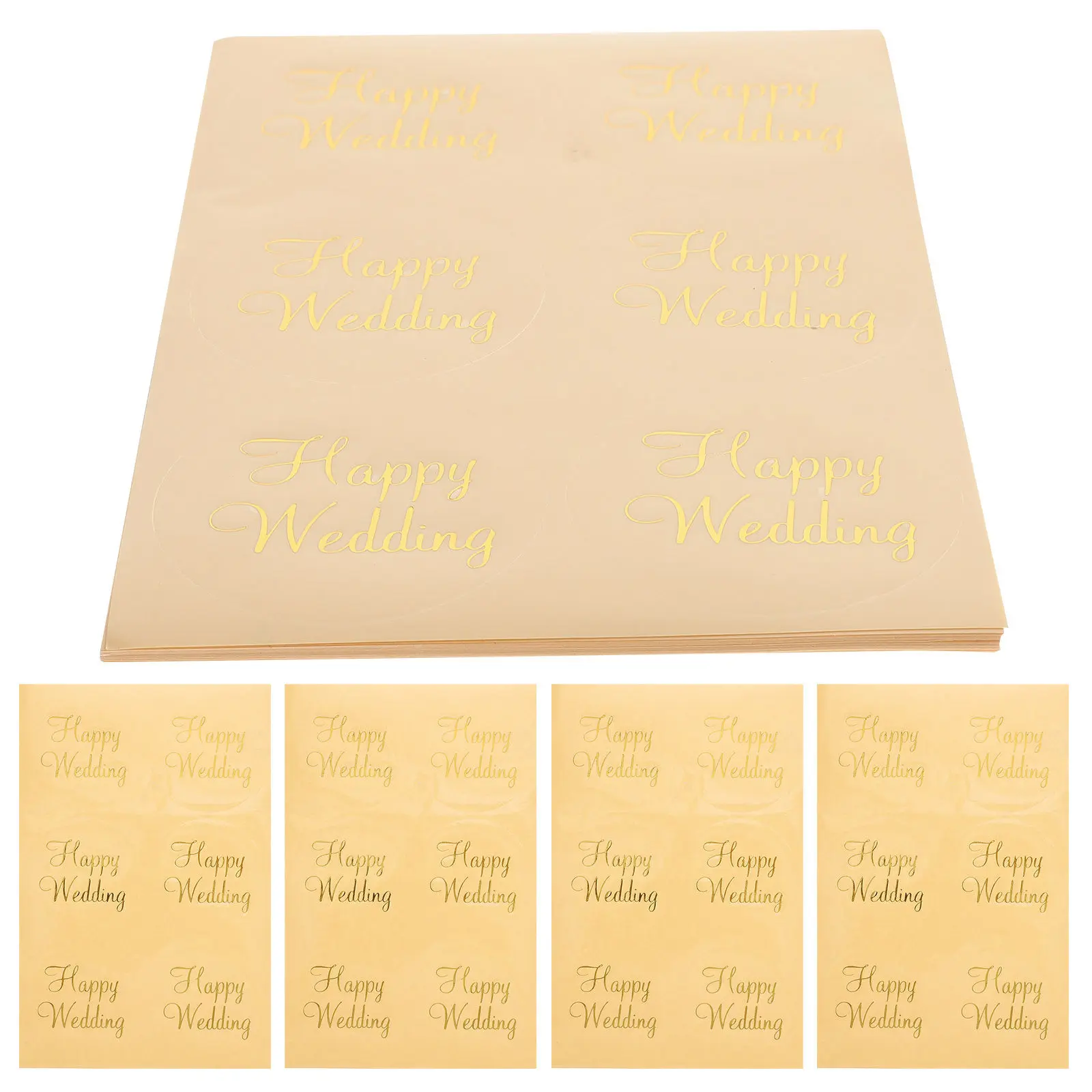 25 Sheets Valentine's Stickers Valentines Day Heart Happy Wedding for Envelopes Bride Gifts