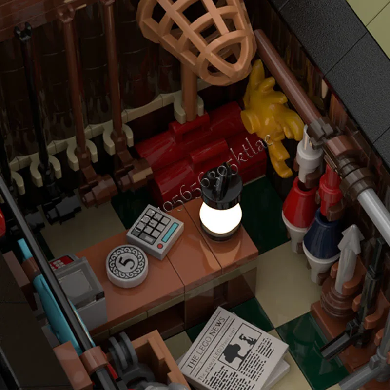 4955 PCS MOC City Street Views Modulare Coast Town Diorama Building Blocks Fai da te Assemblaggio educativo Giocattolo per bambini Popolare Festival Regalo