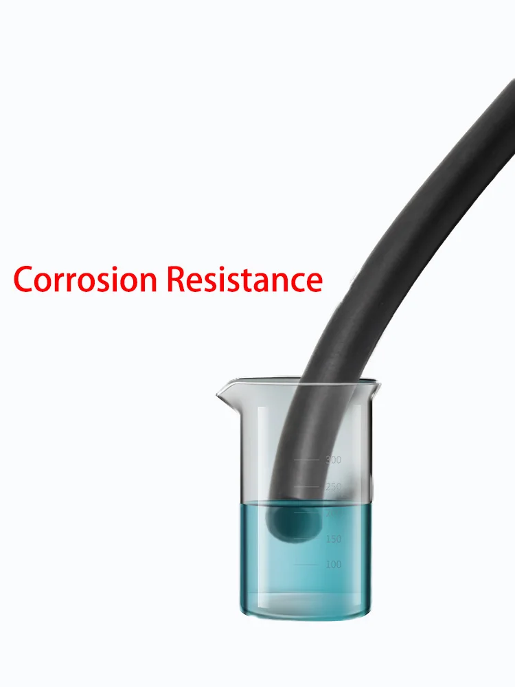 1 Meter FKM Tube Fluorine Rubber Hose ID 2/3/4/5/6/7/8/10/12mm Black High Temperature Resistant Corrosion Resistance Pipe