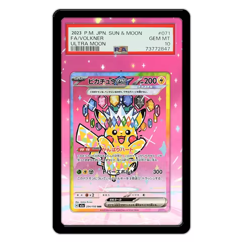 Mega Qikachu Ex Dragonite Card Display Case Collection Card Display for Pokemon Extended Painting Psa Display Rack Excluding