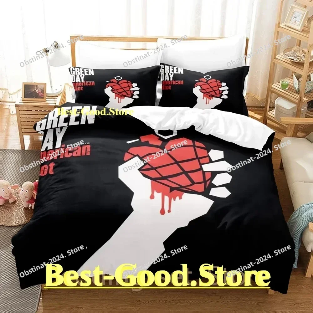 Personality Green Day AMERICAN IDIOT Bedding Set Single Twin Full Queen King Size Bed Set Adult Kid Bedroom Duvetcover Sets