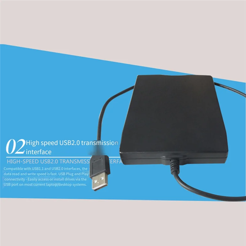 

USB 2.0 Floppy Disk Drive 3.5-Inch External Floppy Disk Reader Portable For PC Laptop
