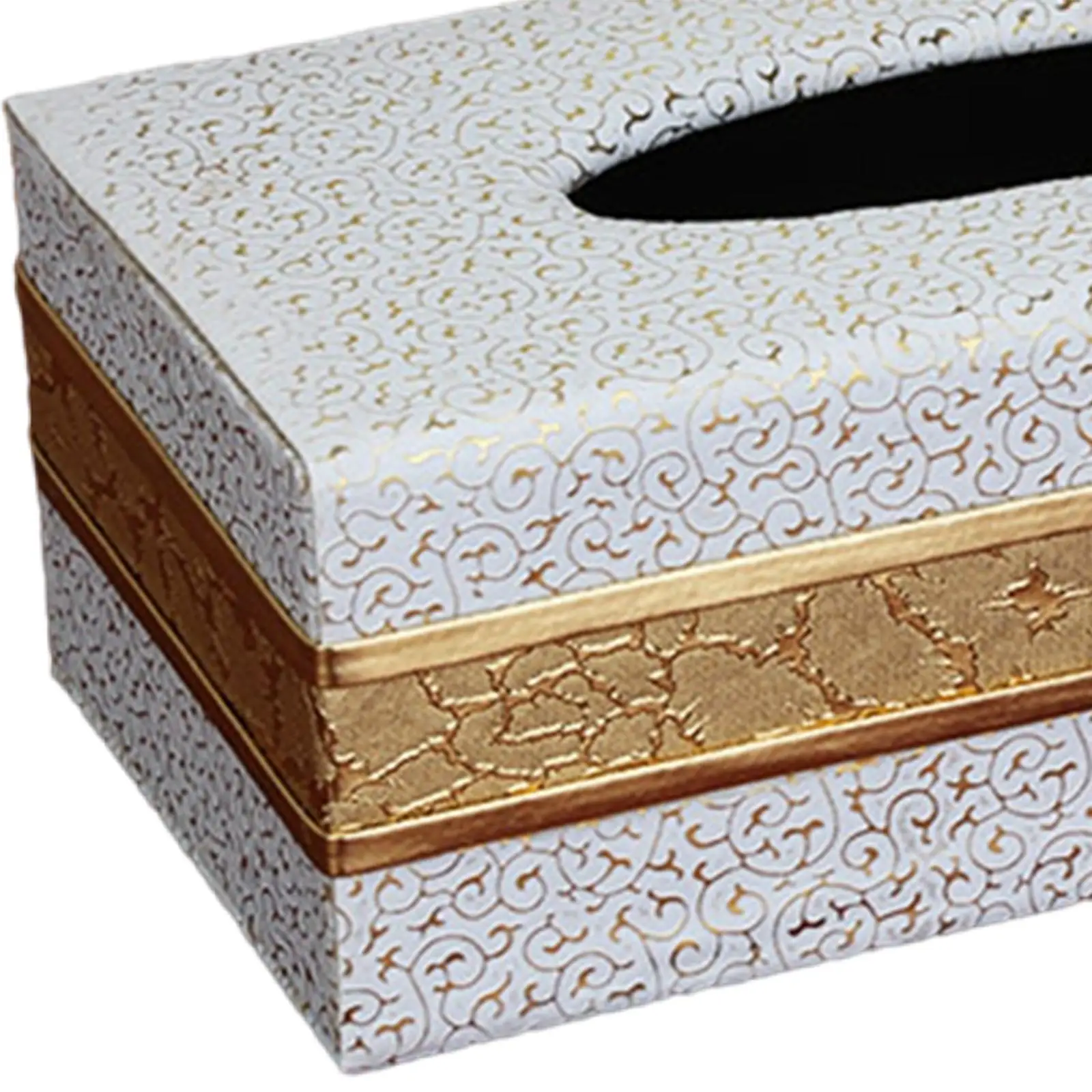 Stylish PU Leather Tissue Box Holder Pumping Napkin Dispenser Rectangular Tissue for Hotel Bathroom Table Bedside Home