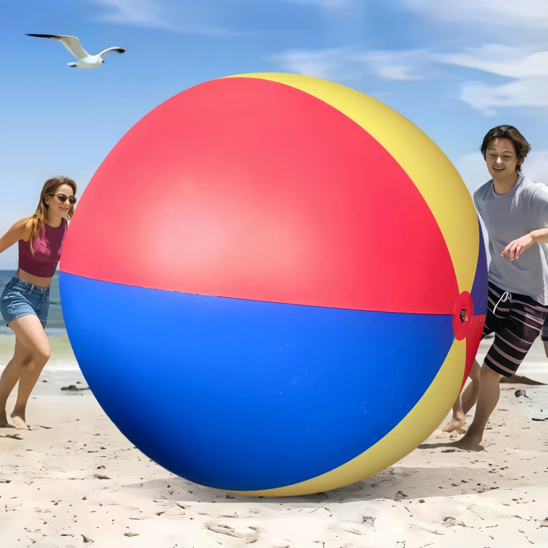 Novo ao ar livre gmaes brinquedos divertidos gigante bola de praia ao ar livre colorido pvc bola inflável para jogos de gramado diversão escolar atividades familiares