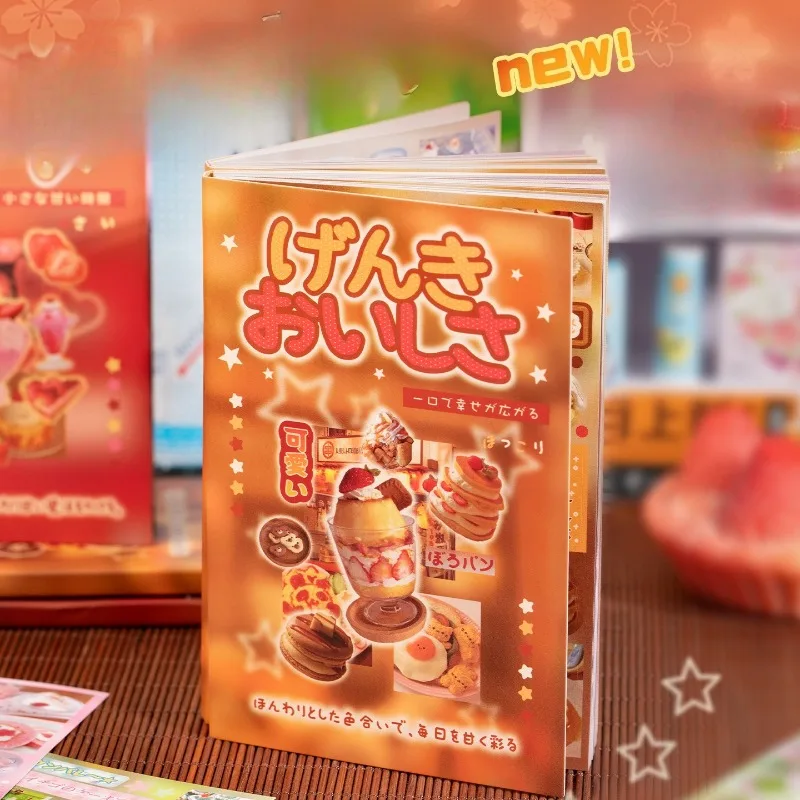 

Sticker Book Retro Food Fruit Material DIY Gu Card Journal Collage Aesthetic Decor Handcraft Scrapbook Art Embellishment