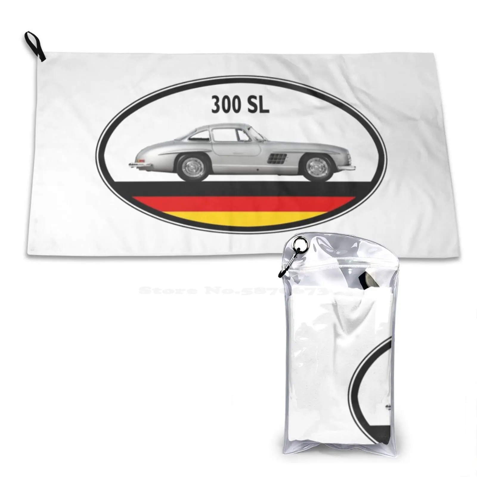 The 300 Sl Soft Microfiber Fabric Face Towel Benz Sl Cars Classic Vintage Sports Transportation German