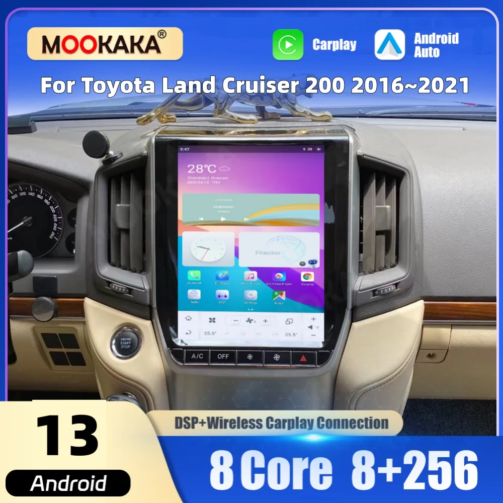 Car Multimedia Player Android Screen For Toyota Land Cruiser 200 2016~2021 Car Radio Stereo GPS Navi CarPlay Auto Head Unit