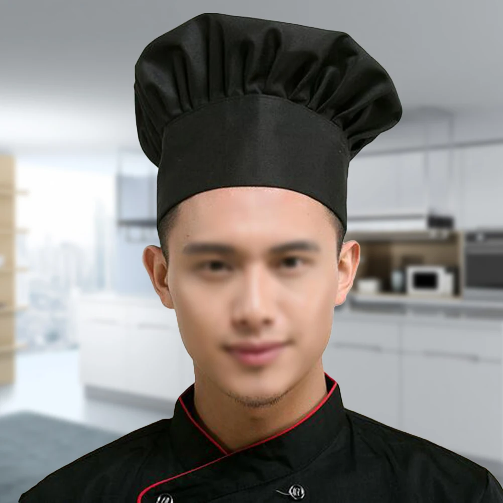 Gorro de Chef negro ajustable estilo seta gorra de cocina transpirable para restaurante cocina ropa de trabajo uniforme gorra de cocinero