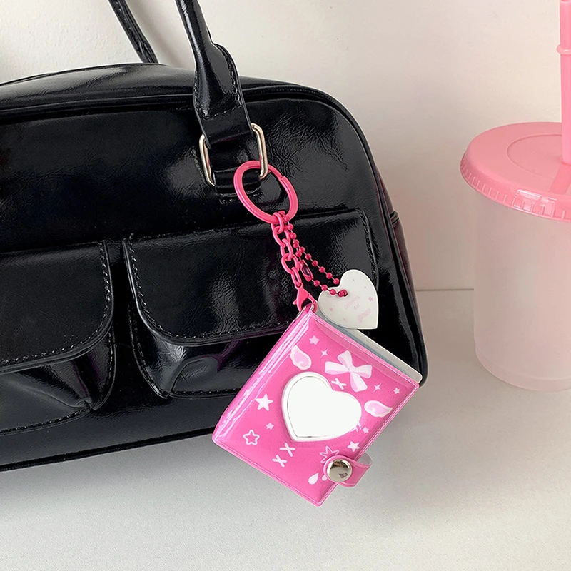 1/2 Inch Mini Photo Albums For Photos Cards Small Album Book Photocard Holder Pockets Portable Keychain Jewelry Photos Holder