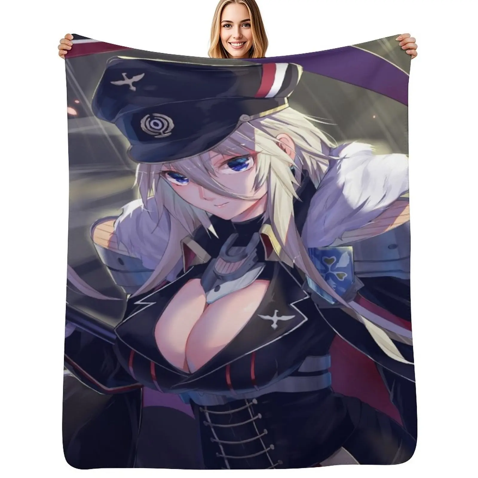 

Azur Lane Bismarck Throw Blanket Soft Warm Blanket Gift for Men Women Adults