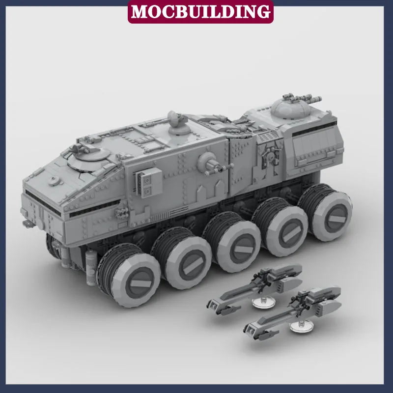 Space Movie Tank Model Building Block Assembly MOC Armory Cargo Transport Vehicle Boy Collection Toy Gifts