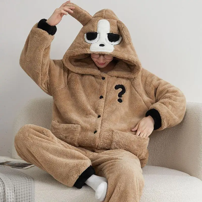 Мужские пижамы с рисунком Покемон Пикачу Снорлакс Генгар, зимние толстые теплые домашние костюмы с капюшоном, комплект праздничного подарка другу