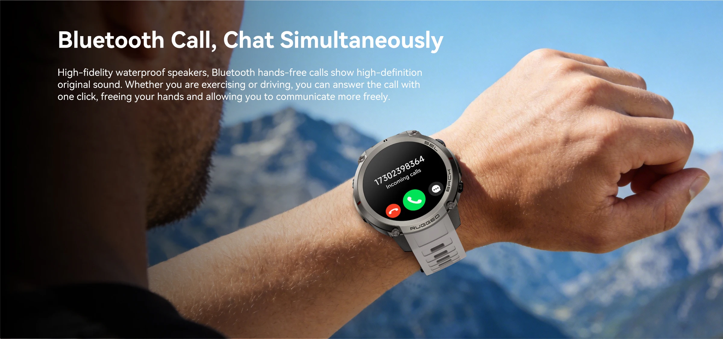 2026 Neue GPS-Technologie Offline-Karte 500mAh Akku Smartwatch GPS-Kompass Höhenmesser 5ATM Wasserdichte Sport-Smartwatches für Herren – Detail 8