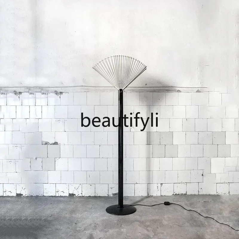 TTT  Postmodern creative double-sided pleated fan-shaped floor lamp artwork living room hotel model room exhibition hall custo