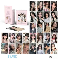 kpop Box Containing 50 Pieces Of 57X86mm Korean Girl Group Peripheral Laser Small Cards Lomo Card Postcards