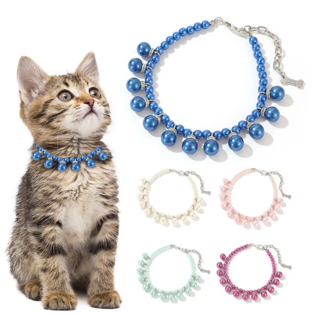 Cat Necklace Shiny Surface Vibrant Color Dress-up Kitten Collar Attractive Fade-resistant Kitty Necklace With Pendant For Party