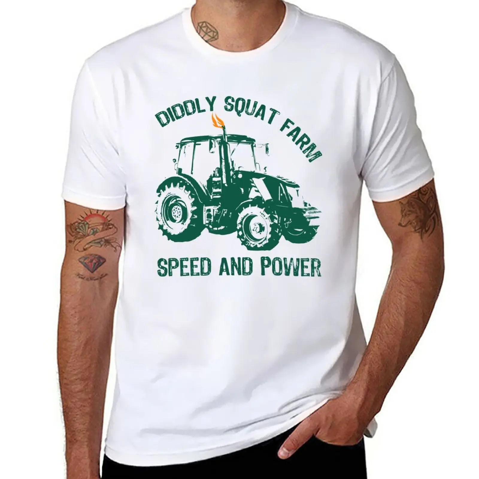 New Perfect Tractor Design Diddly Squat Farm Speed And Power T-Shirt tees men clothing