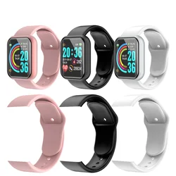 D20 Y68 Smartwatch Silicone Strap Colorful Replacement Bracelet Soft TPU Watchband Belt Anti-fading Wrist Strap Accessories