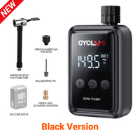 150 PSI Portable Pocket Bike Pump Electric Air Pump Rechargeable Compressor Tire Inflator For Bicycle Tire with Digital Gauge