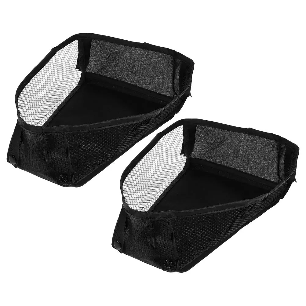

2Pcs Universal Baby Stroller Mesh Organizer Net Bag Hanging Storage Pouch Detachable Stroller Basket for Diapers Snacks Wagon